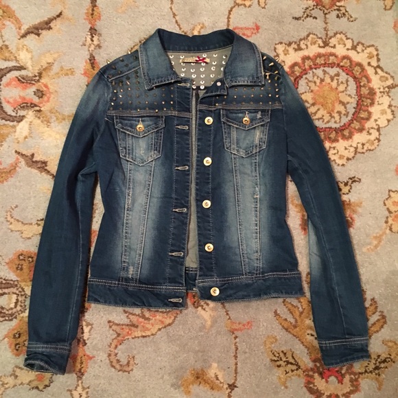 spiked jean jacket